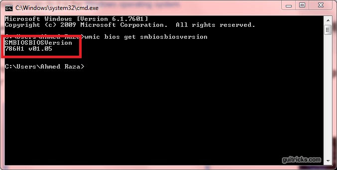 Check BIOS Version Information In Windows