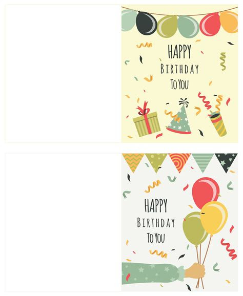  10 best printable folding birthday cards pdf for free at printablee