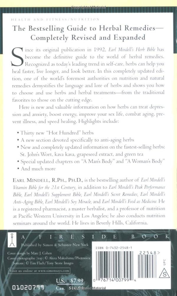 Earl Mindell's New Herb Bible: A complete update of the ...