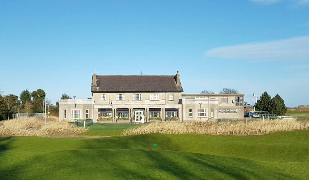 The clubhouse and the new short game area at County Louth Golf Club