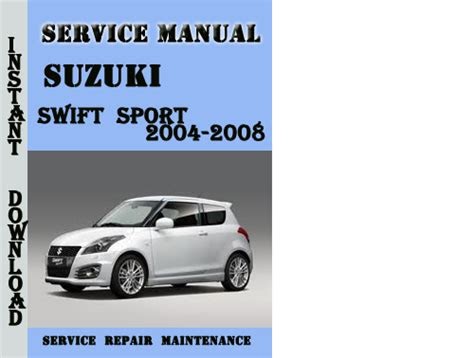 PDF 2004 2008 Suzuki Swift Sport Workshop Service Manual