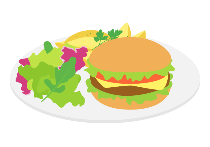 ハンバーガーの無料のフリーイラスト素材集