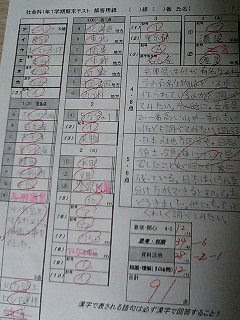 中１社会一学期期末テスト 向田塾