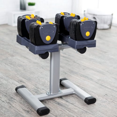 Performance Fitness Systems TB560 5 to 60-Pound Adjustable Dumbbells with Stand