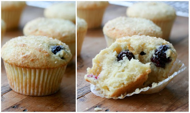 Lemon Ricotta Blackberry Muffins collage 2