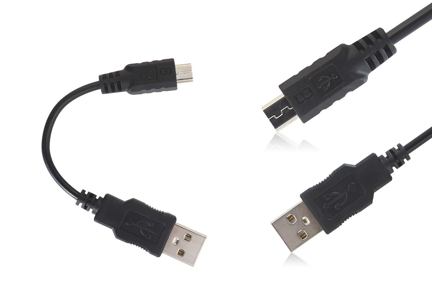 マイクロUSBのアダプター ケーブルへの28のAWG USB