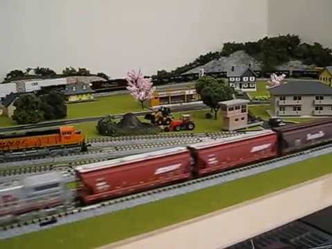 KATO N SCALE LAYOUT AND TRAINS - YouTube