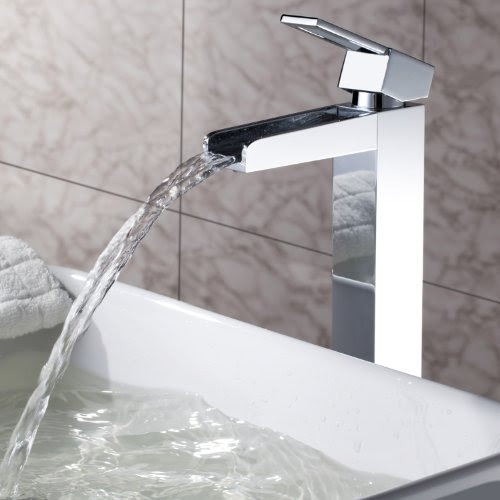 LightInTheBox Sprinkle Solid Brass Waterfall Bathroom Sink Faucet Chrome Finish Tall