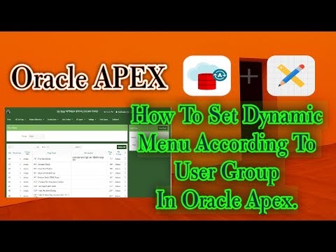 Set Dynamic Menu According To User Group. Oracle Apex.