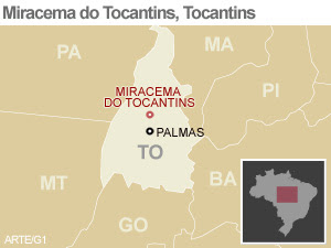Mapa Tocantins (Foto: Arte/G1)