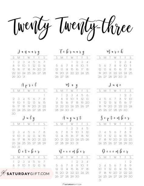  free cute calendar 2023 pelajaran