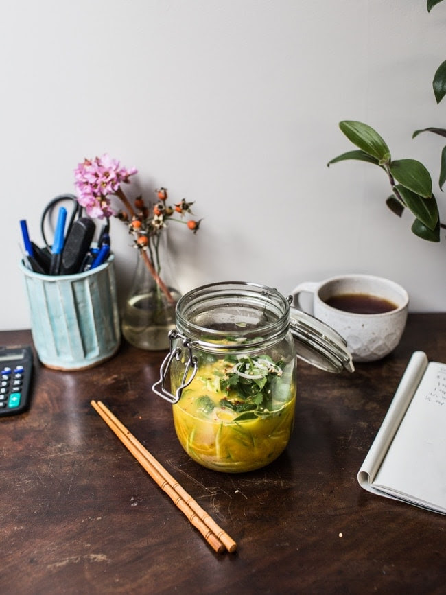 Curried Carrot & Courgetti Soup in a Jar