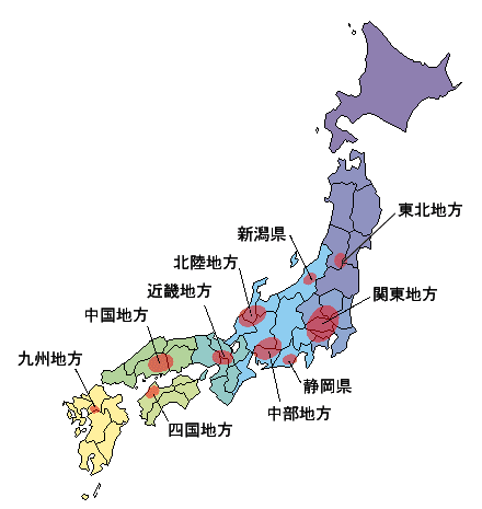 全国の撚糸産地 日本撚糸工業組合連合会