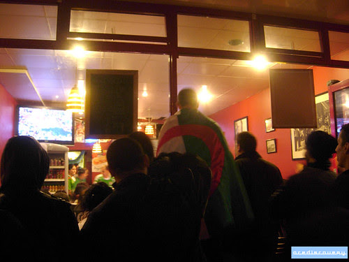 Algerian football fans, London