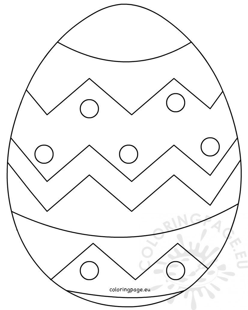 Large Easter Egg patterns - Coloring Page