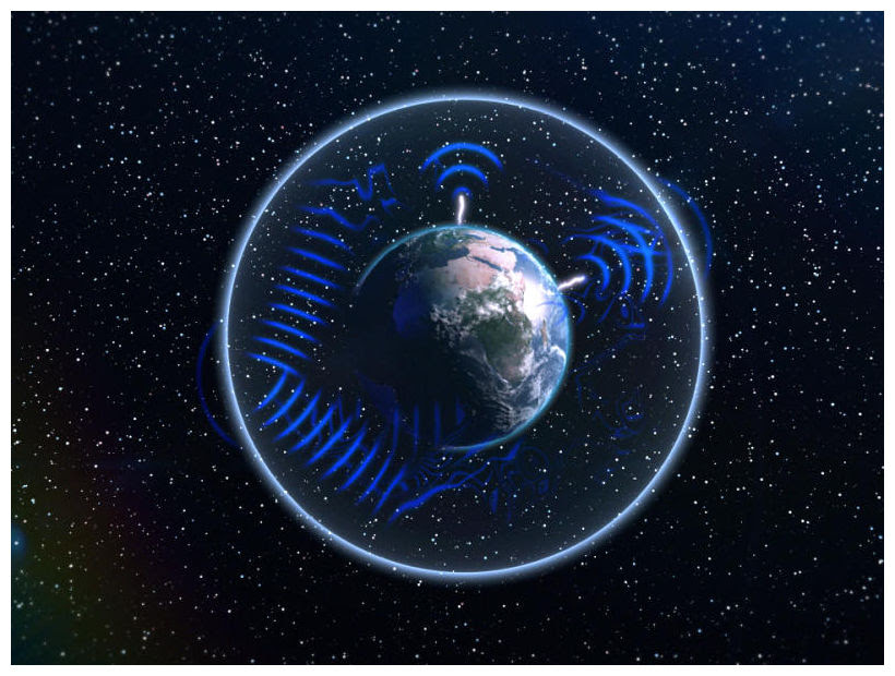 Earth's Lightning waves and Ionosphere Interact by the Magnetosphere for spin, rotation, and orbits
