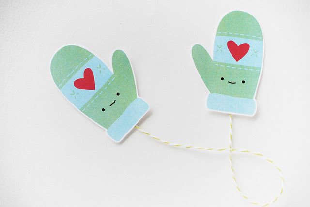 Printable Mitten Bookmark