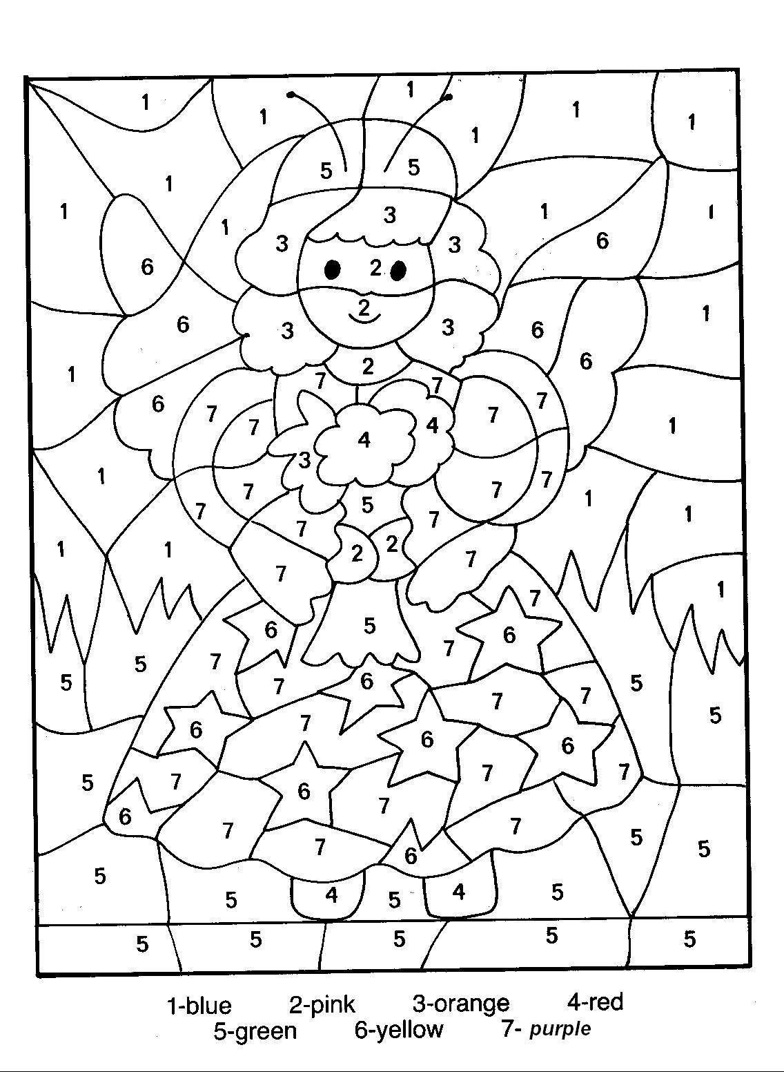 Download Color by number coloring pages to download and print for free