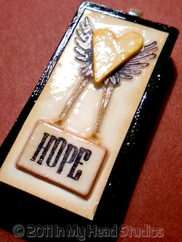 Hope Stays Alight Domino Pendant
