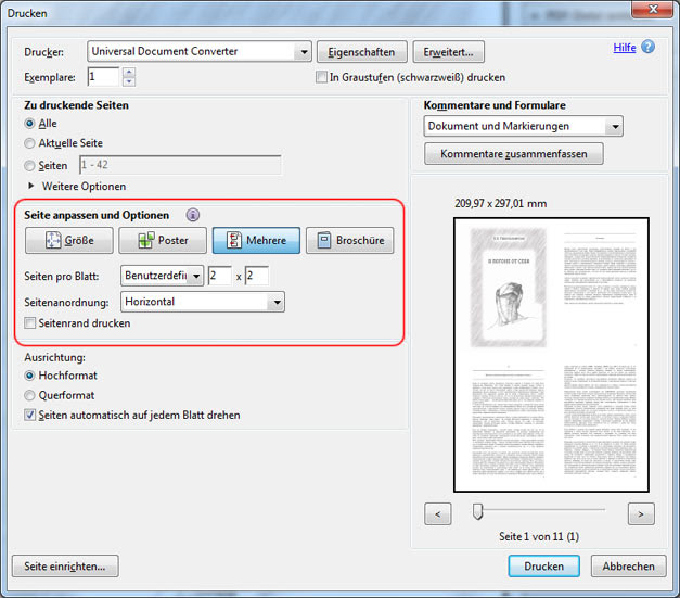 PDF als JPG speichern - Universal Document Converter
