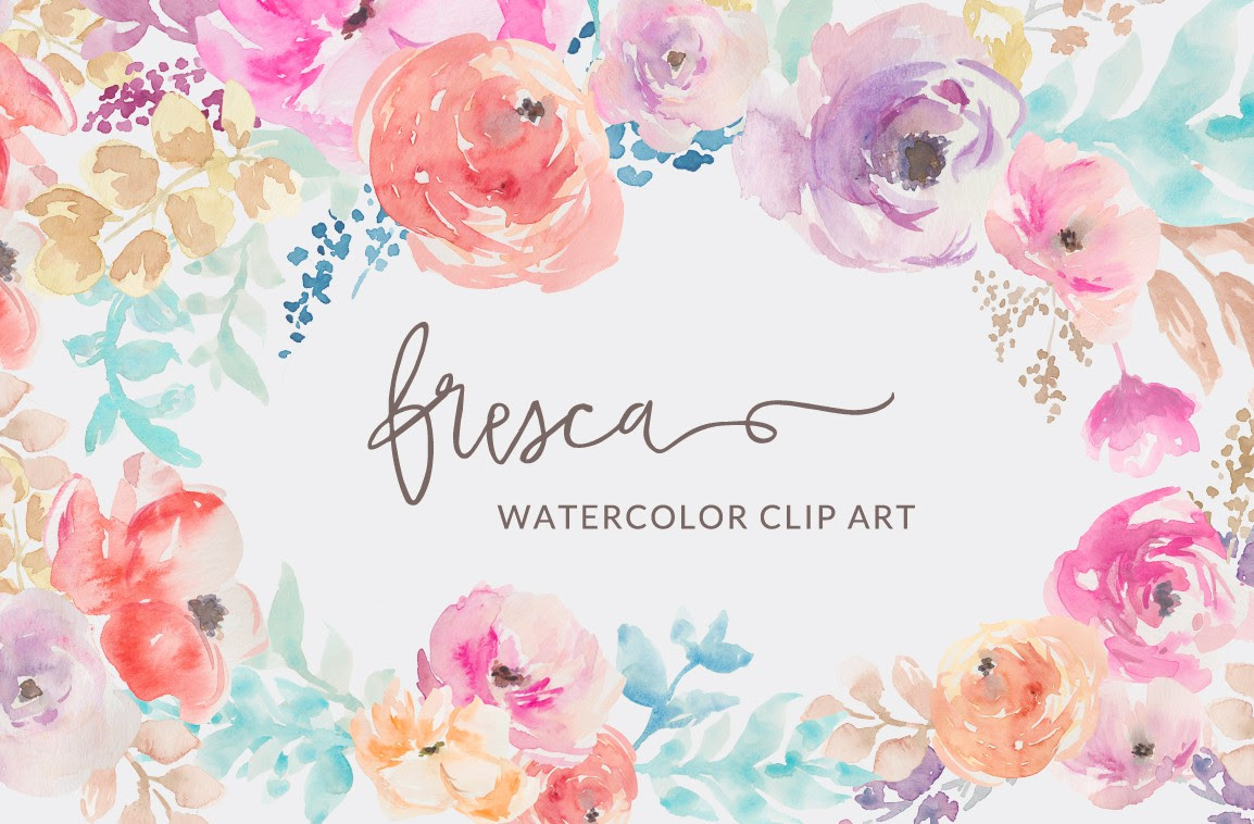Download Watercolor Flowers Clip Art By Angie Makes