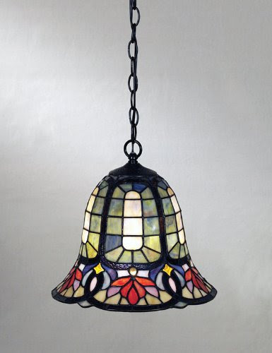 Quoizel TF1737VB Tiffany 11-1/2-Inch Chain Hung Piccolo Pendant, Vintage Bronze Finish On Sale