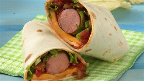 The spruce eats / leah maroney air fryer bacon is the easiest, least messy way to cook bacon. Grilled Salsa Hot Dog Wraps Recipe - Tablespoon.com
