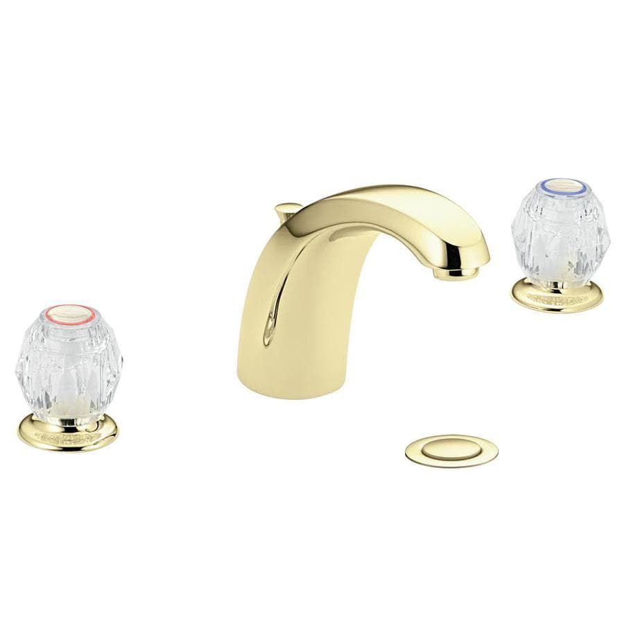 Shop Moen Chateau Polished Brass 2-Handle Widespread ...