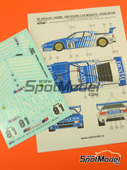 Calcas 1/24 Reji Model - BMW M1 Grupo A Denim Procar Nº 81 - Hand Heyer - Gran Premio de Monaco 1980 - para kit de Esci y Revell REV07247