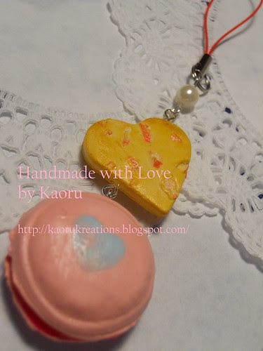 Macaroon cell Phone charms