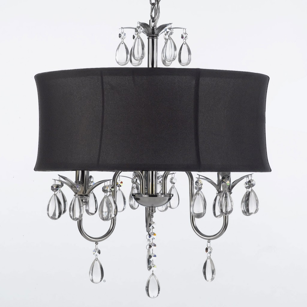 Black crystal lamp shade