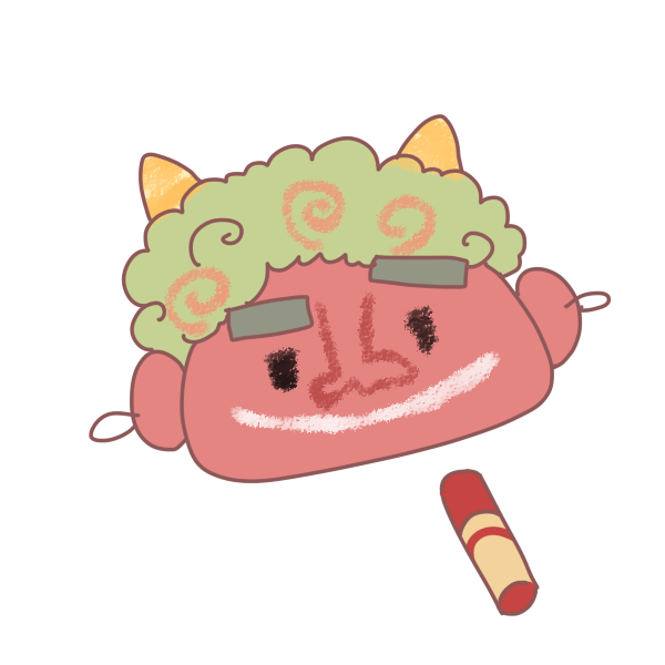 手作り鬼のお面のイラスト かわいいフリー素材が無料のイラストレイン