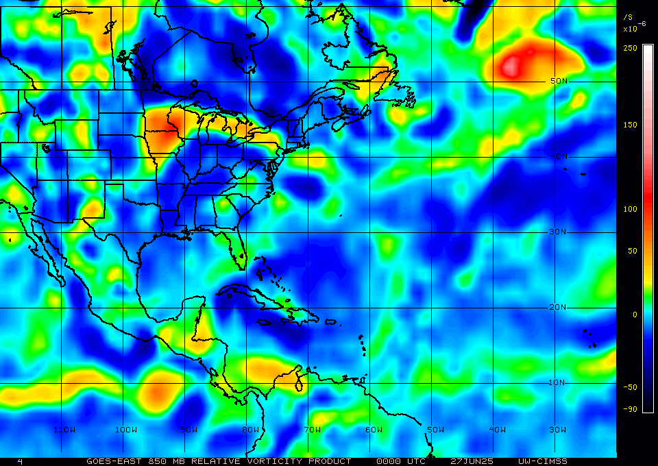 850mb Vorticity- North Atlantic