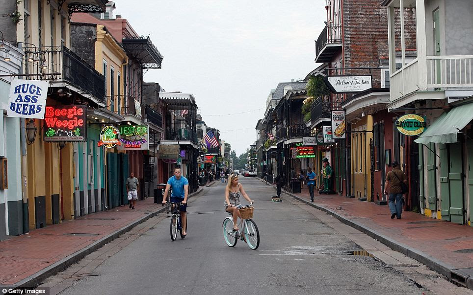 Few remaining: Some stayed in the city even though a hurricane warning has been issued for parts of the state east of Morgan City, which includes New Orleans area. A hurricane hasn¿t hit the Gulf Coast since Ike in 2008