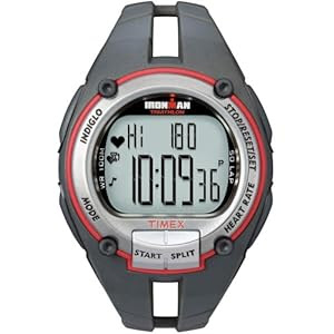 Timex Ironman Men's Road Trainer Heart Rate Monitor Watch, Black/Orange, Full Size