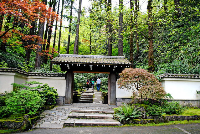 Entrance into Japanese Gardens - Washington Park - Portland, Oregon