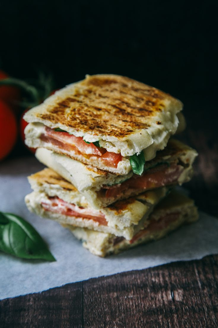Vegan Caprese Panini (with Tomatoes, Basil & Cashew ...