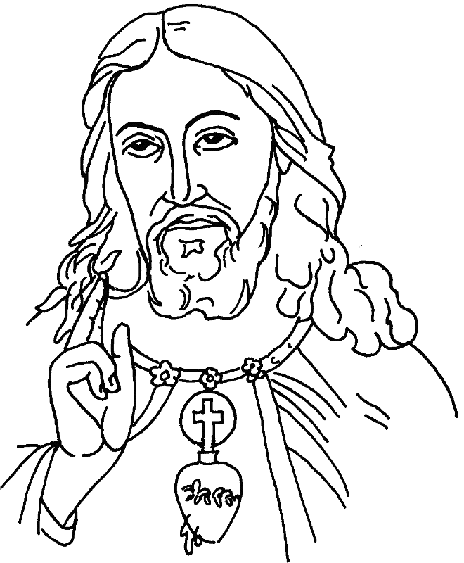 Desenho de Sagrado Coração de Jesus para colorir Tudodesenhos