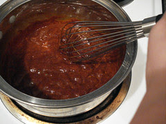 making vegetarian chili, new mexico style