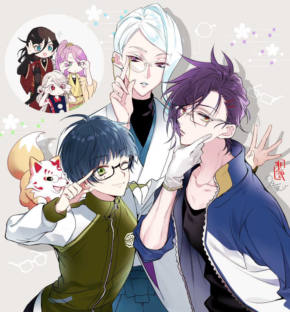 眼鏡男士が集合 刀剣乱舞 明石国行担当 双葉はづき先生が描き下ろしイラストを公開 顔が良すぎると審神者大歓喜 にじめん