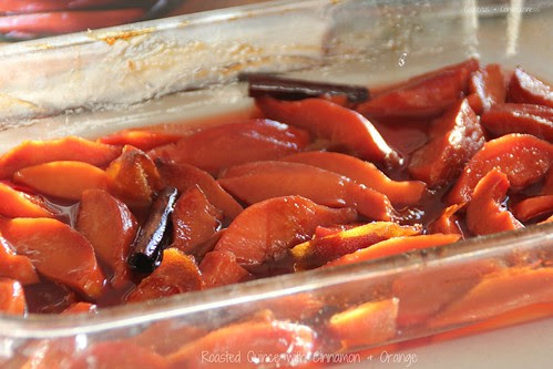 Roasted Quince with Cinnamon & Orange