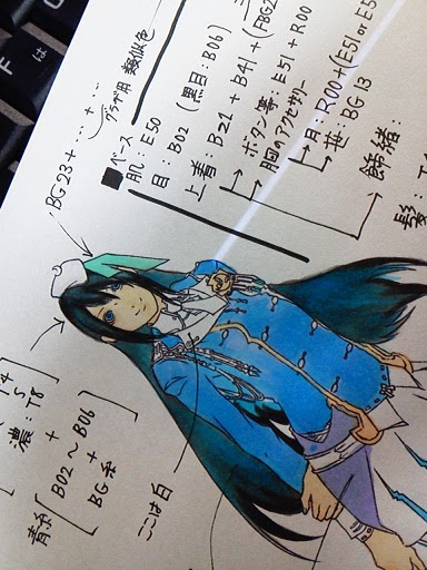 いつまでもしんじんの癖に 創作活動雑記 016 オリキャラのカラーリングメモ