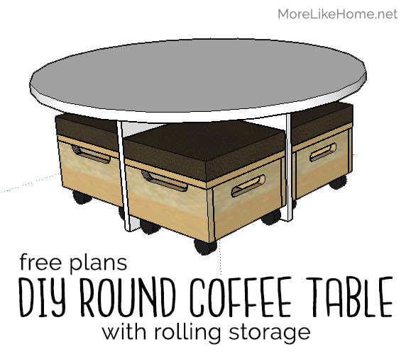 More Like Home Round Coffee Table With Nesting Ottomans Day 9