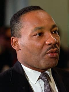 Civil rights leader Martin Luther King Jr. is shown in Atlanta on Oct. 24, 1966. 