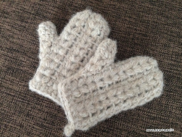 編み図 玉編みのキッズ用ミトン かぎ針編みの無料編み図 Atelier Mati