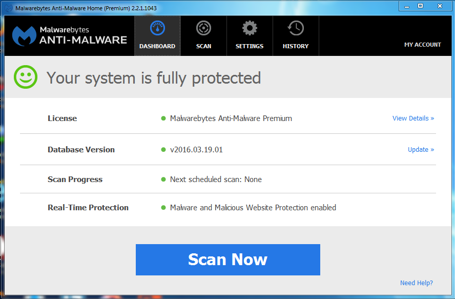 Malwarebytes Anti-Malware Premium 2.2.1.1043 + License Key