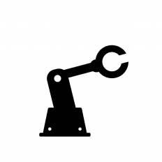ロボットアーム シルエット イラストの無料ダウンロードサイト シルエットac