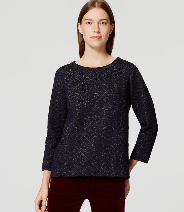 Primary Image of Shimmer Quilted Sweatshirt