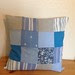 Patchwork Blues Cushion.