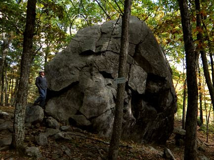 Boulder along the Bay Circuit Path